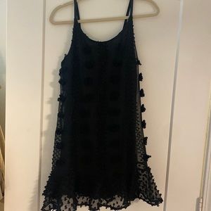 black texture dress